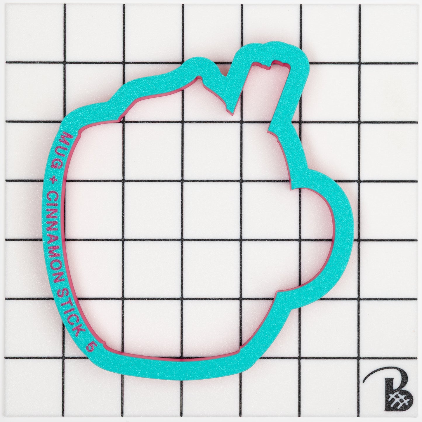 Christmas Hot Coffee/Cocoa Mug with Whipped Cream and Cinnamon Stick Cookie Cutter