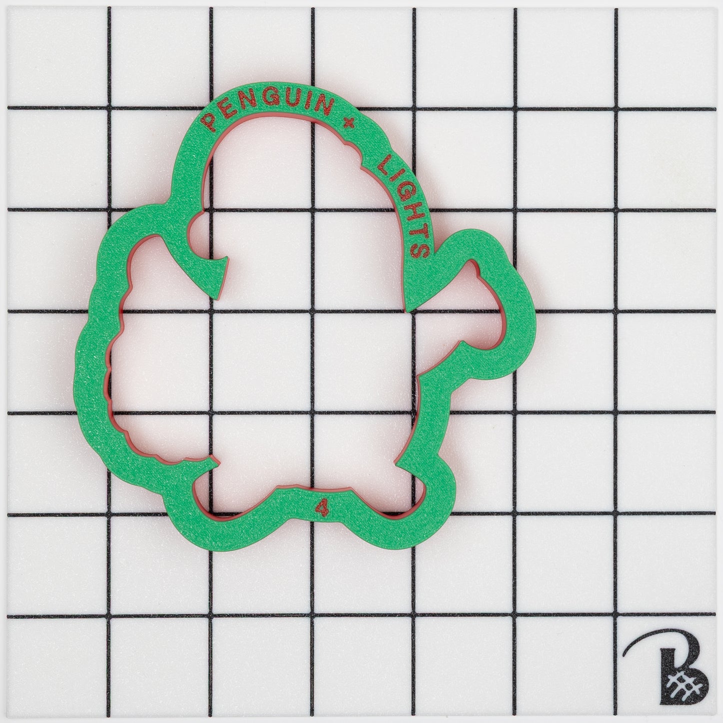 Holiday Penguin with String Lights Cookie Cutter