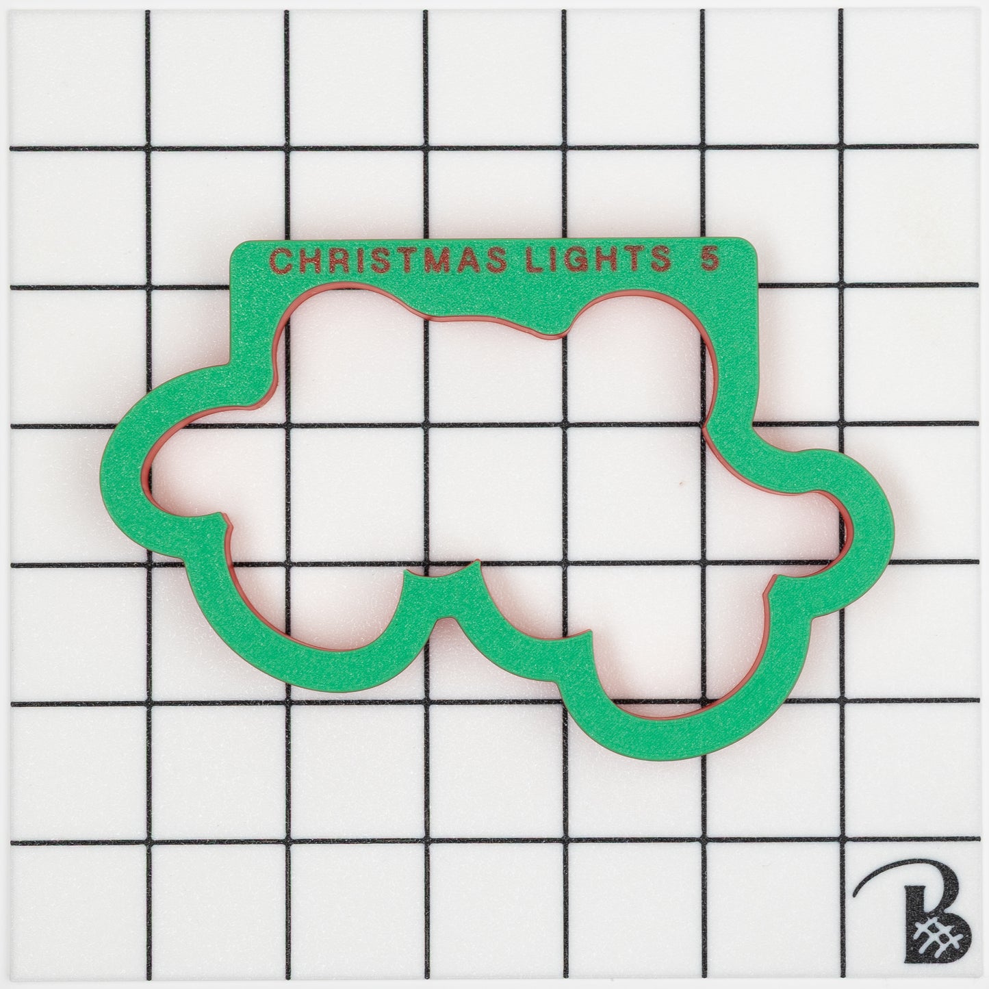 String of Christmas Lights Cookie Cutter (recommend sizing up)