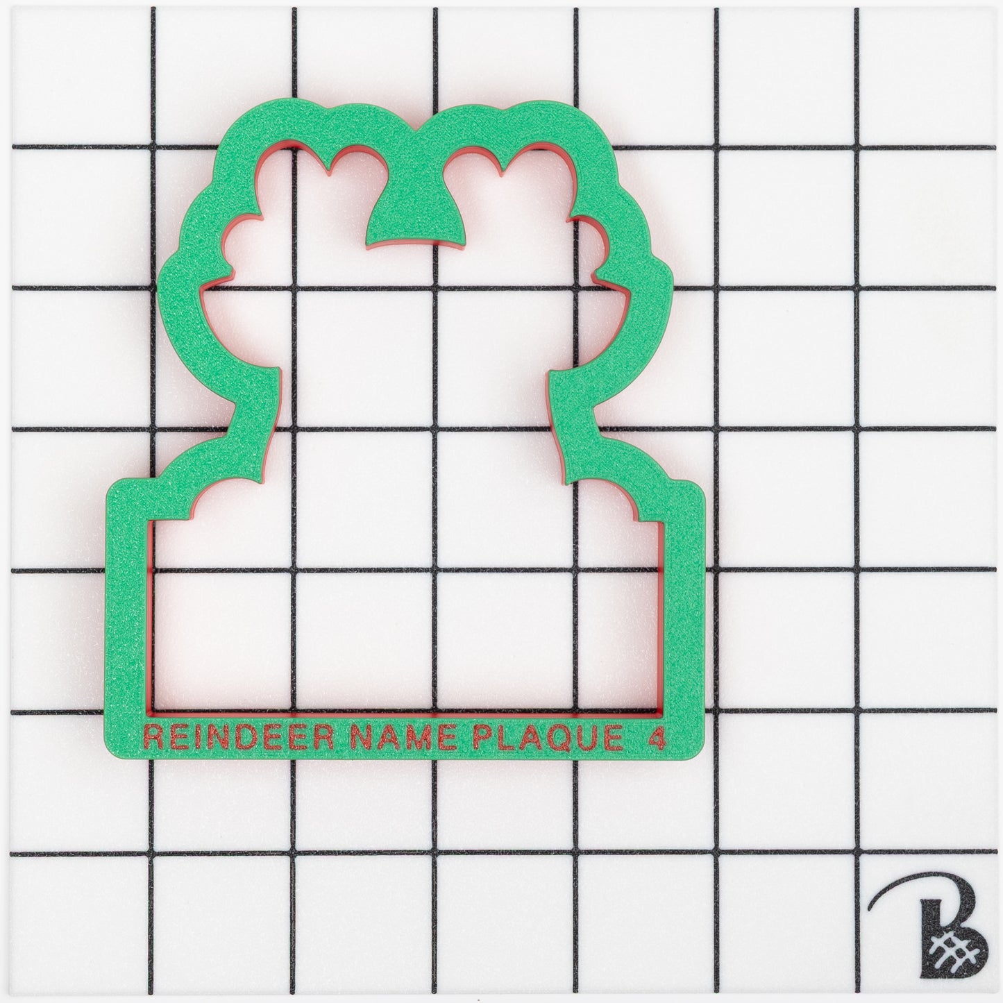 Reindeer Personalization Name Plaque Cookie Cutter