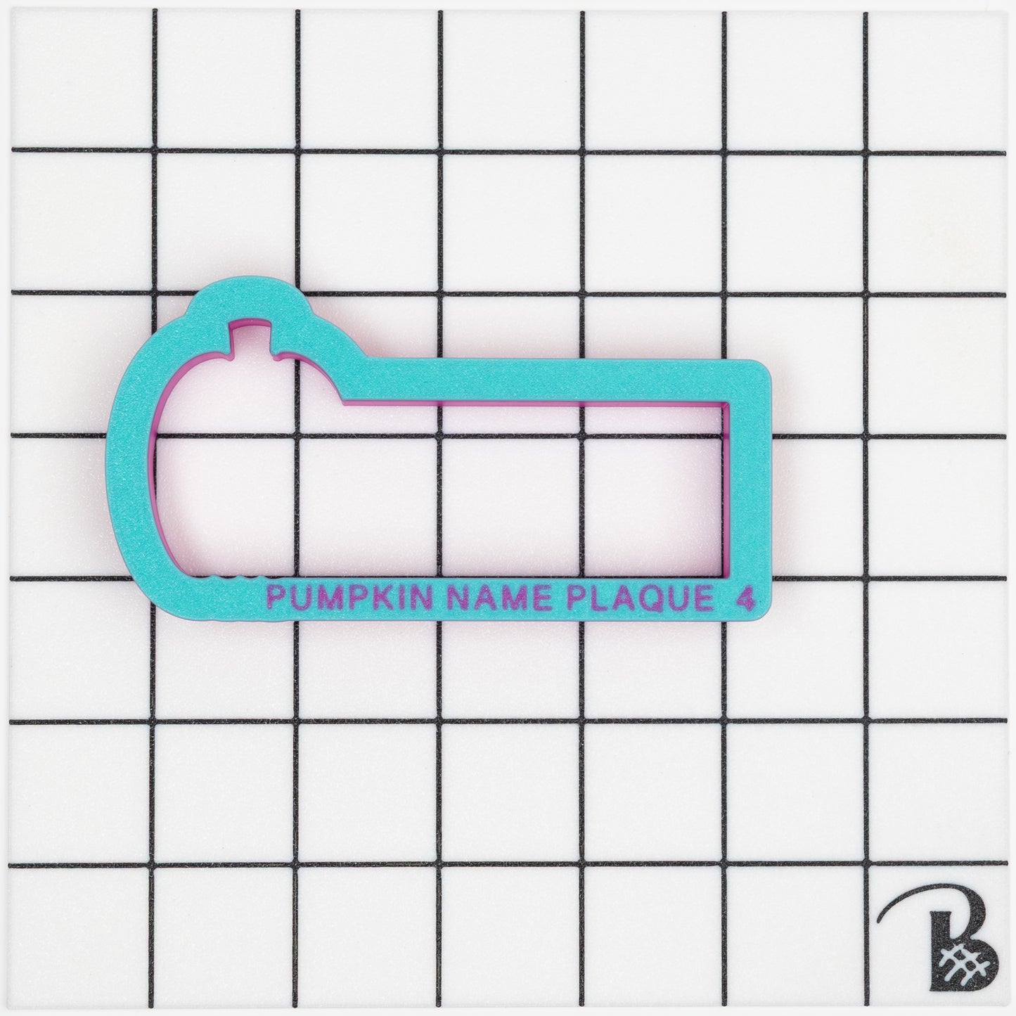 Pumpkin Personalized Name Plaque Cookie Cutter (recommend sizing up)