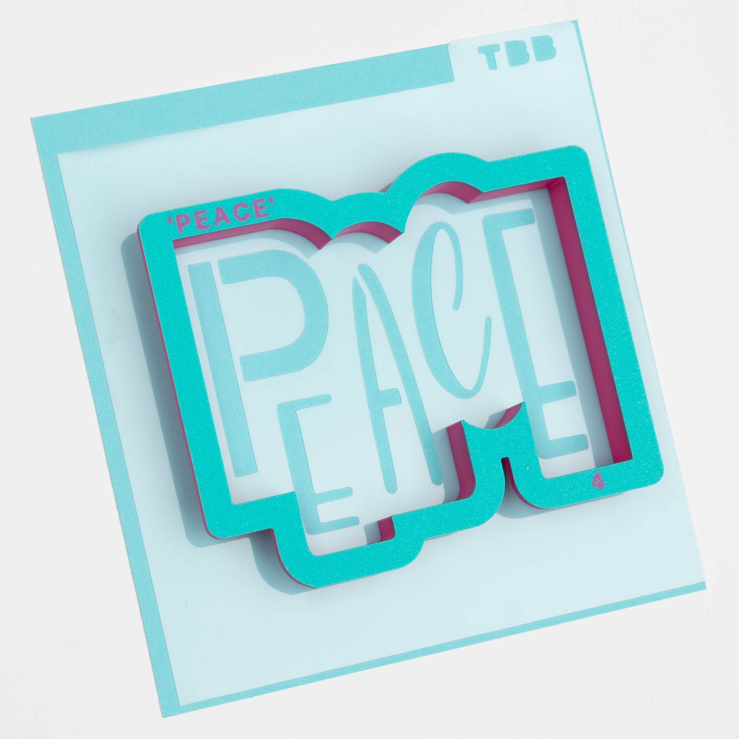 'Peace' Text Cookie Cutter (with or without Stencil)