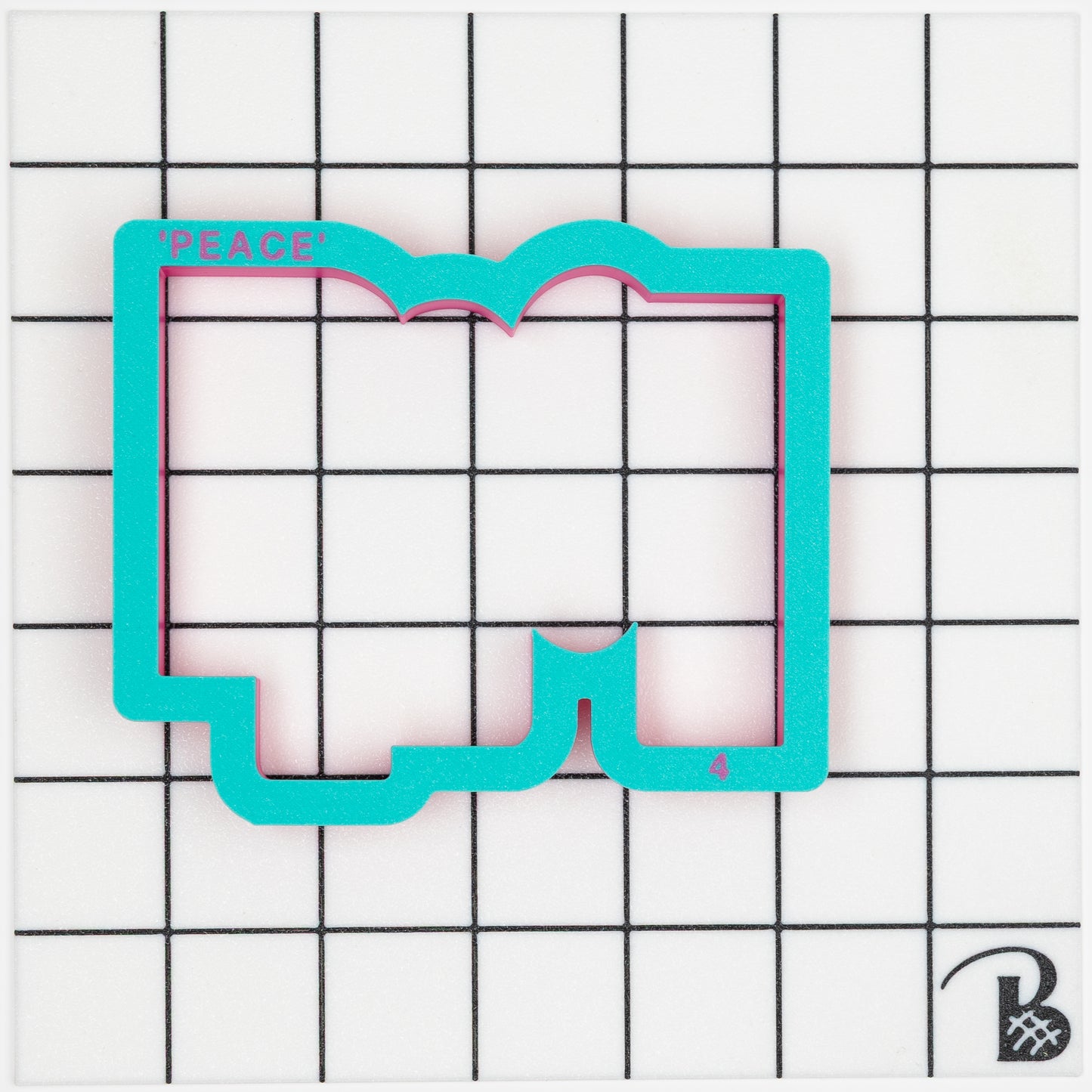 'Peace' Text Cookie Cutter (with or without Stencil)