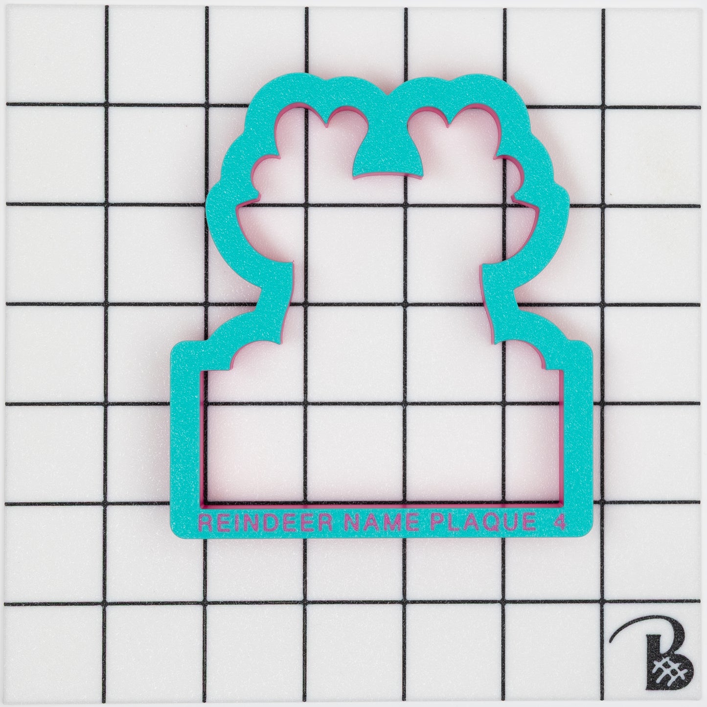 Reindeer Personalization Name Plaque Cookie Cutter