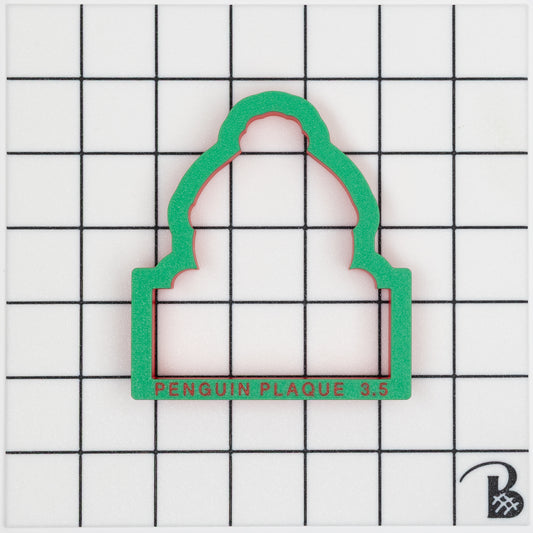 Penguin with Santa hat  Personalization Name Plaque Cookie Cutter