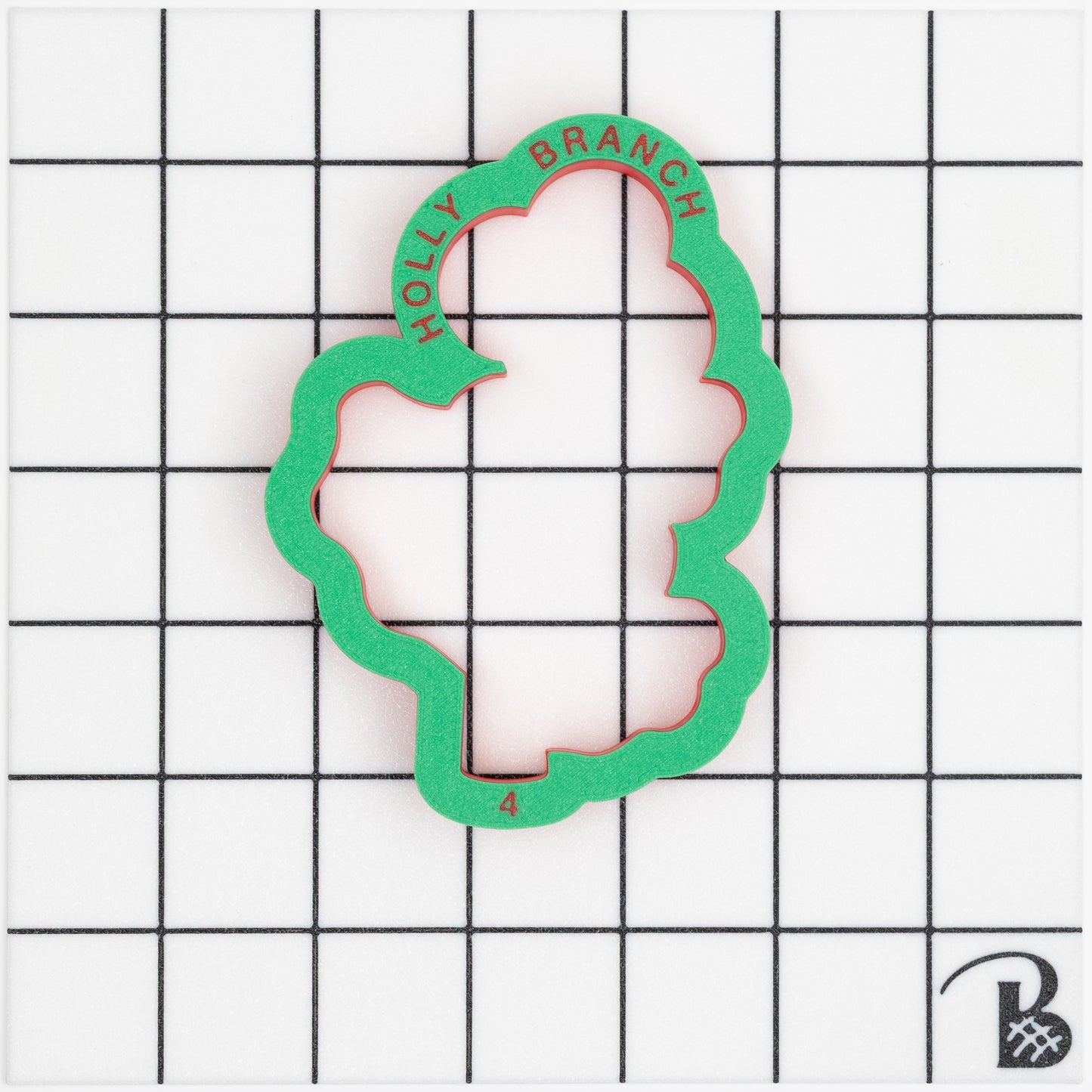 Holly Branch Cookie Cutter (recommend sizing up)