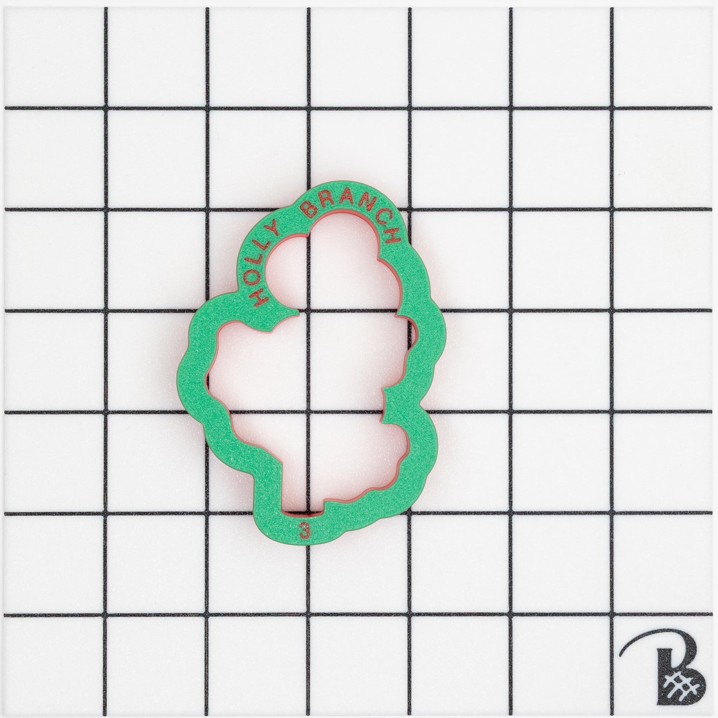 Holly Branch Cookie Cutter (recommend sizing up)