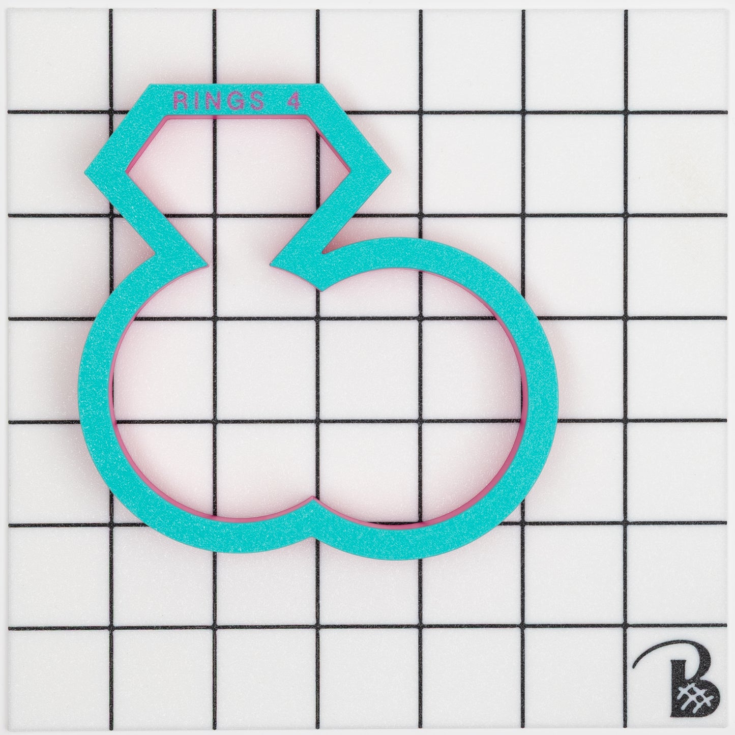 Entwined Wedding Rings Cookie Cutter