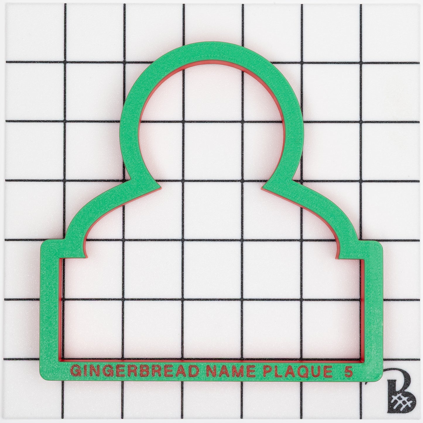 Gingerbread Man Name Plaque Cookie Cutter