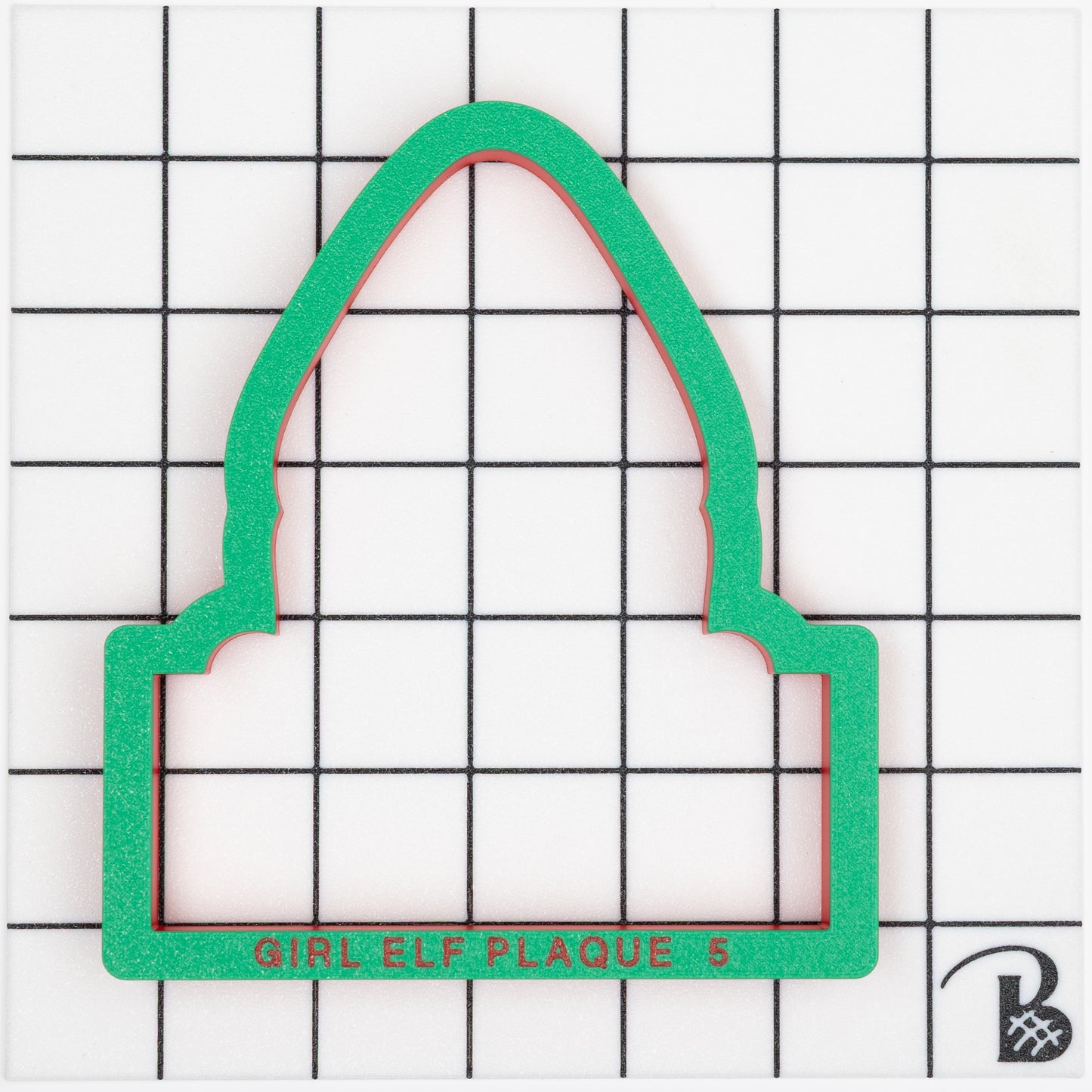Girl Elf "I'm Back" Personalization Plaque Cookie Cutter