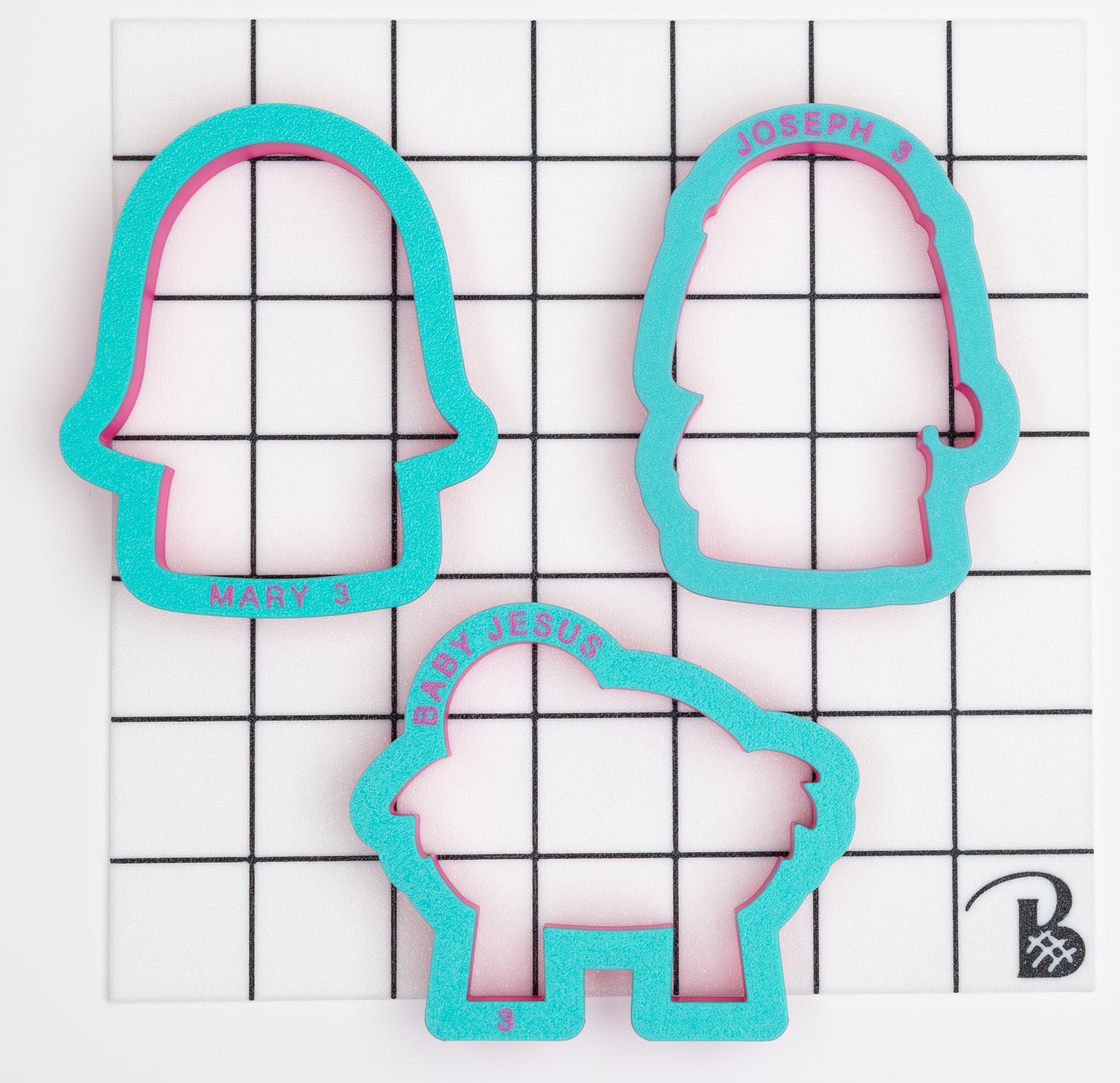 Mary, Baby Jesus and Joseph Cookie Cutter Set