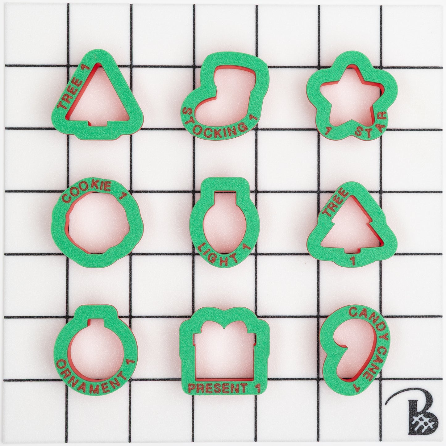 Micro (1") Christmas Cookie Cutters (Set of 9 or Individually)