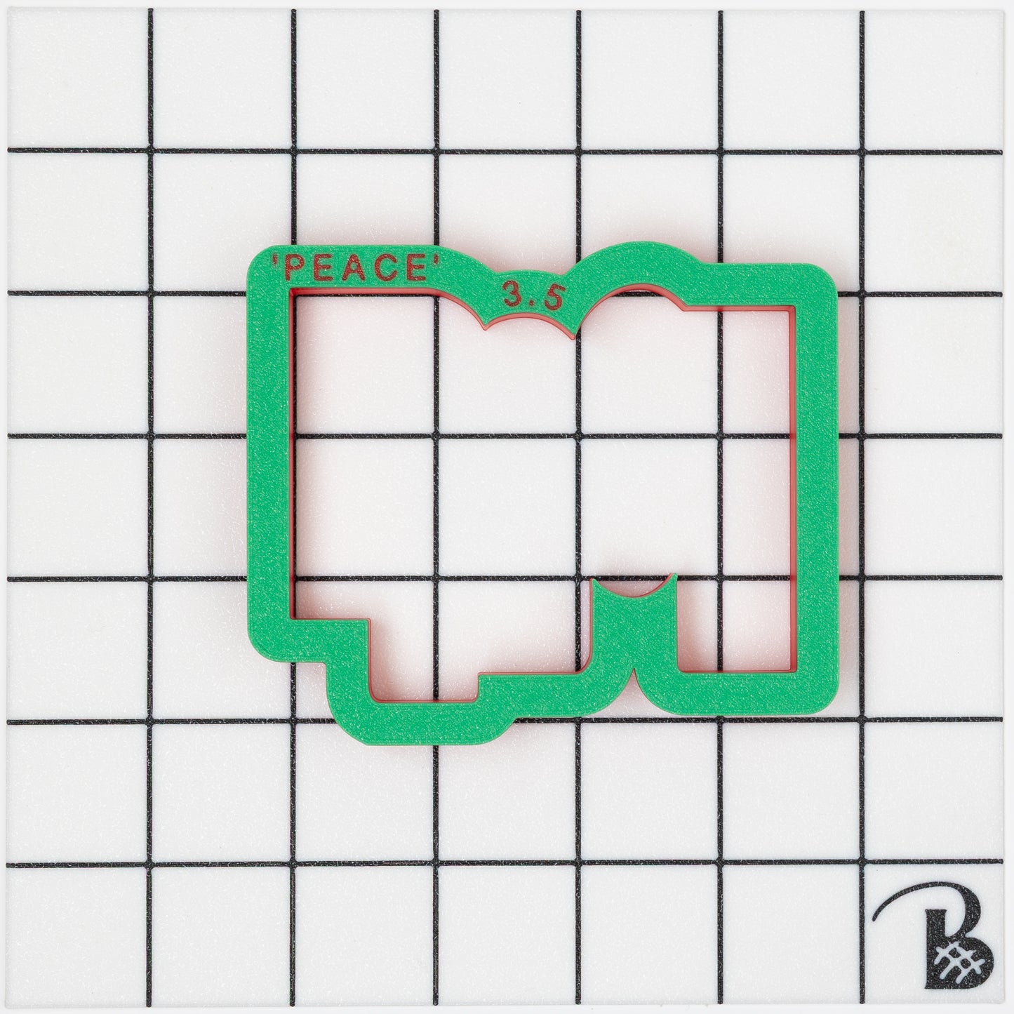 'Peace' Text Cookie Cutter (with or without Stencil)