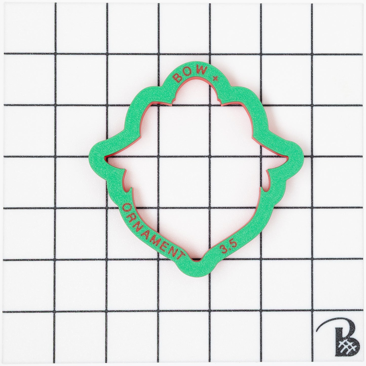 Chunky Christmas Ornament with Bow Cookie Cutter
