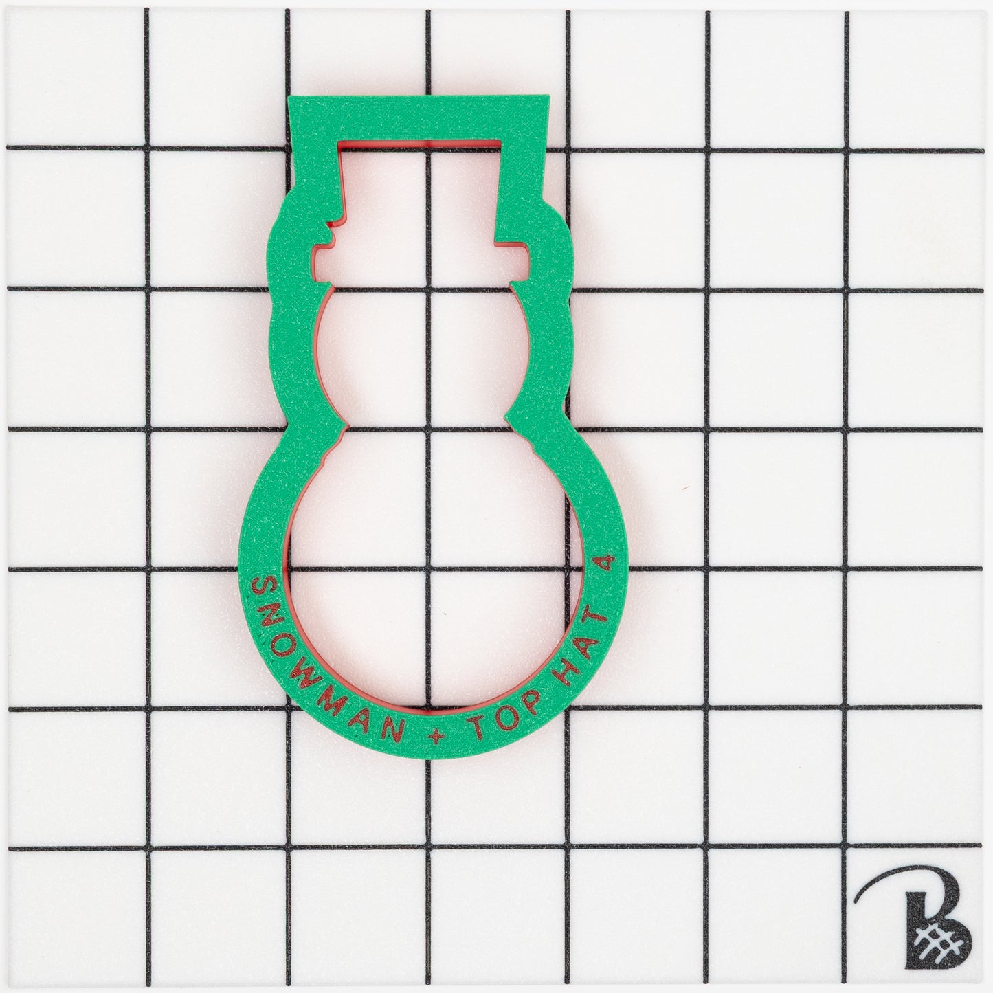 Snowman with Top Hat Cookie Cutter (recommend sizing up)
