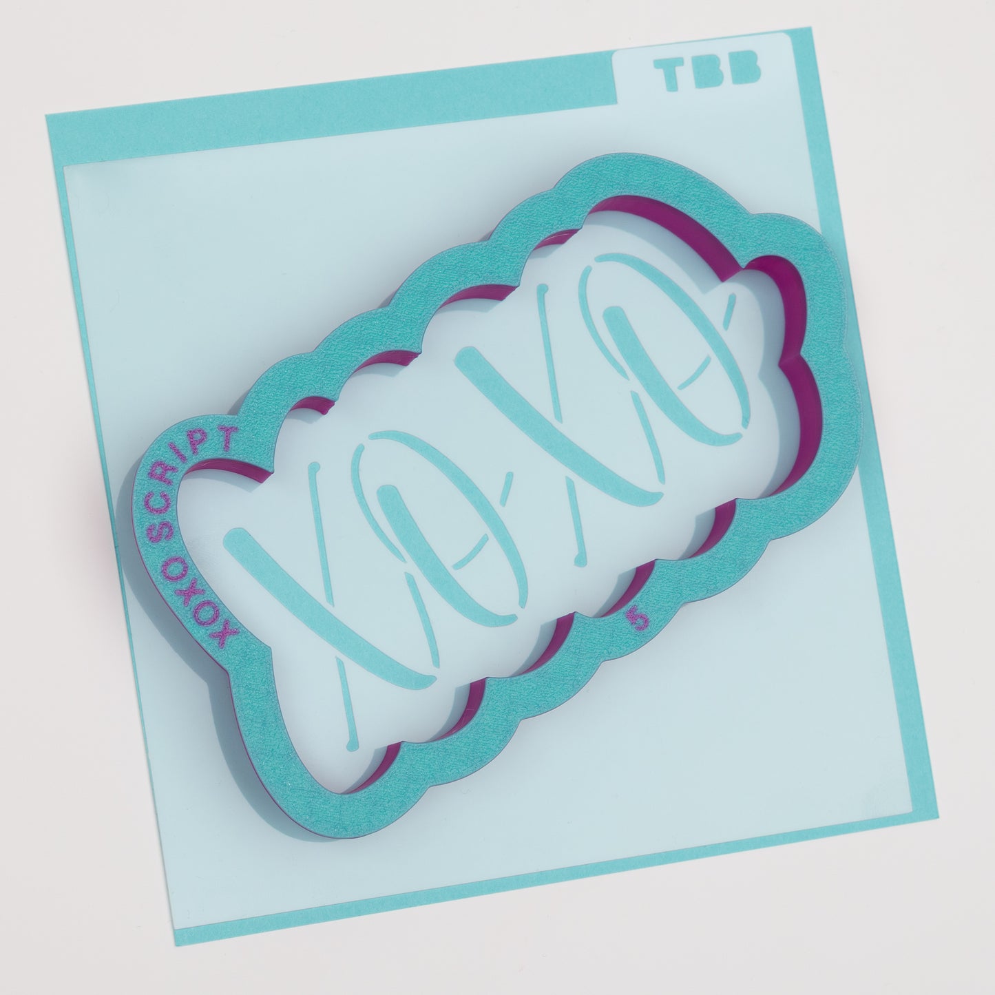 XOXO Cookie Cutter (optional Stencil) (recommend sizing up)