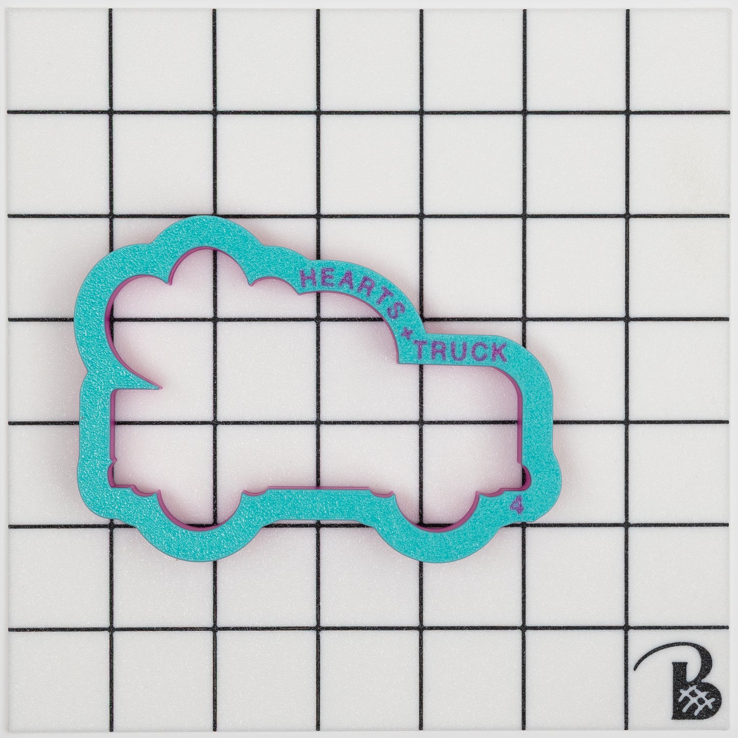 Pickup Truck with Hearts Cookie Cutter (recommend sizing up)