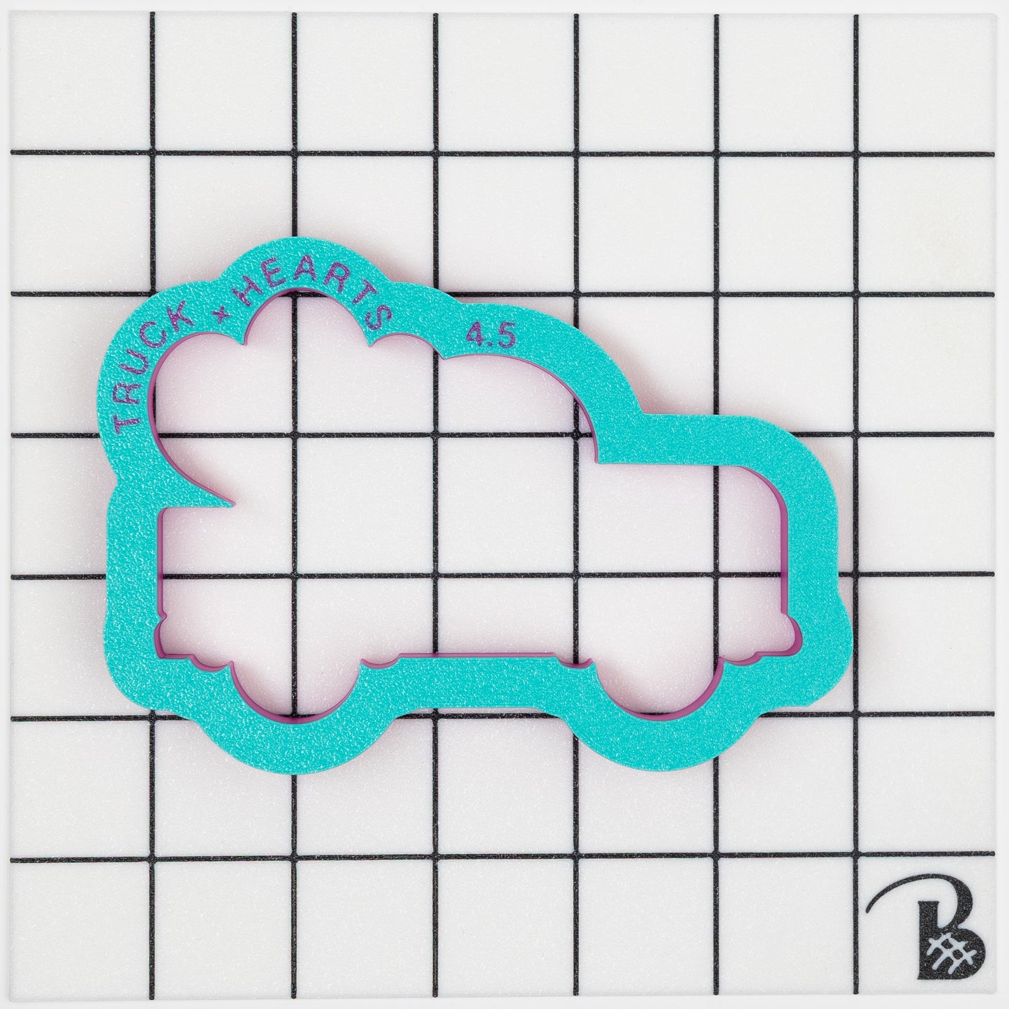 Pickup Truck with Hearts Cookie Cutter (recommend sizing up)