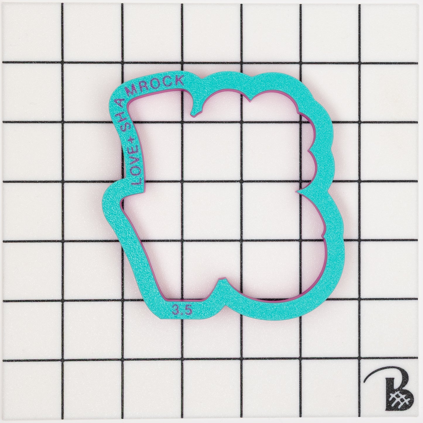 Shamrock 'Love' Text Cookie Cutter