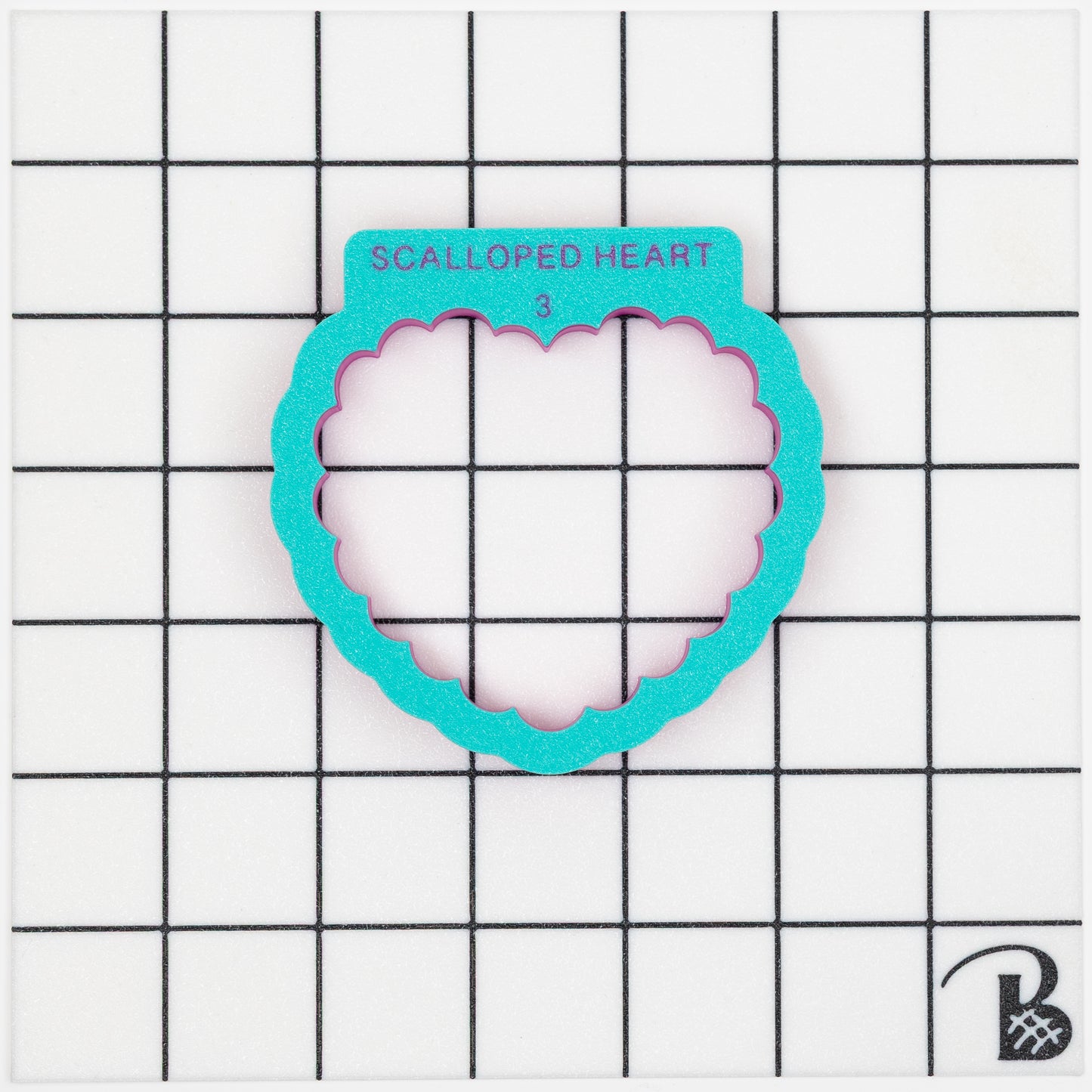 HEART Cookie Cutter with scalloped edge