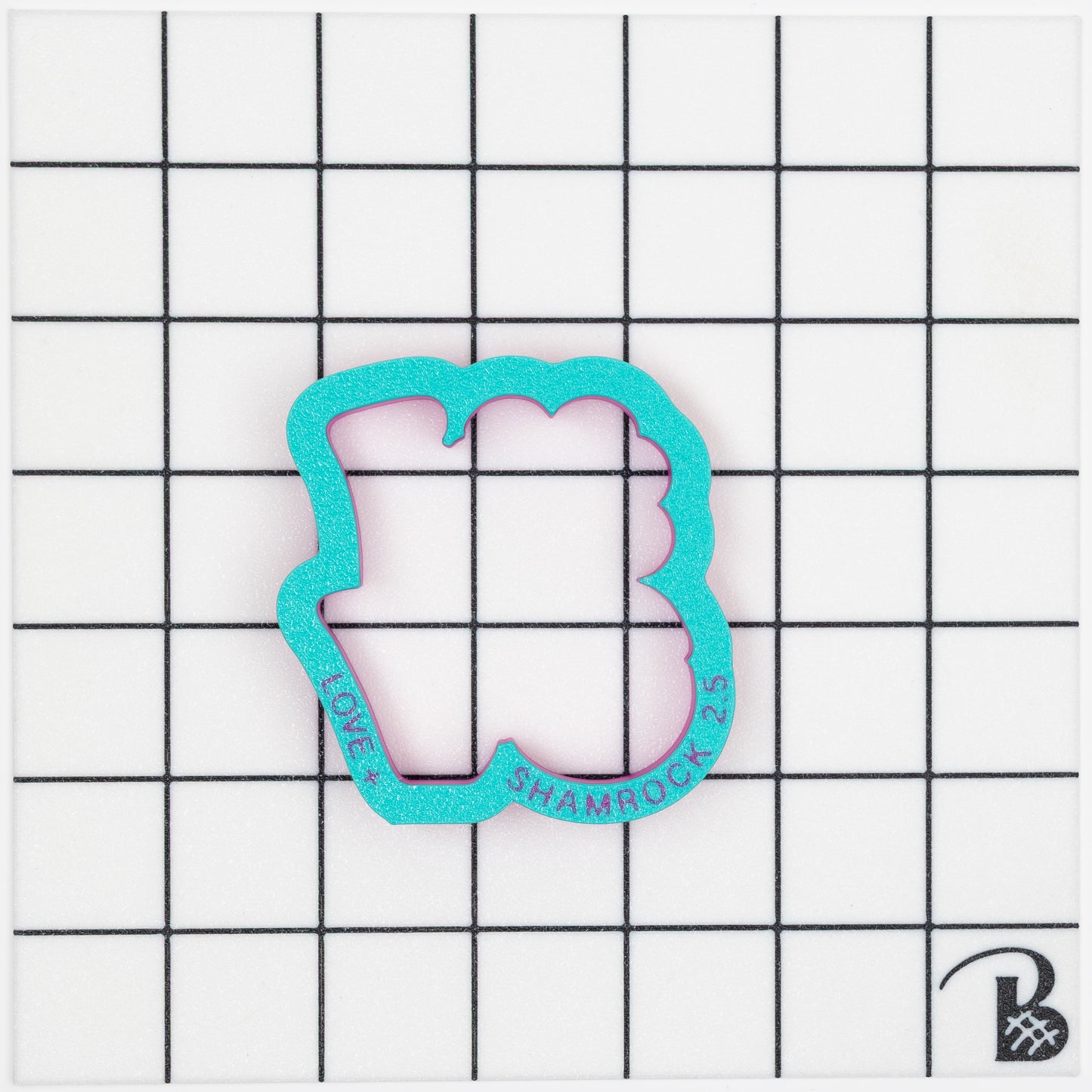 Shamrock 'Love' Text Cookie Cutter