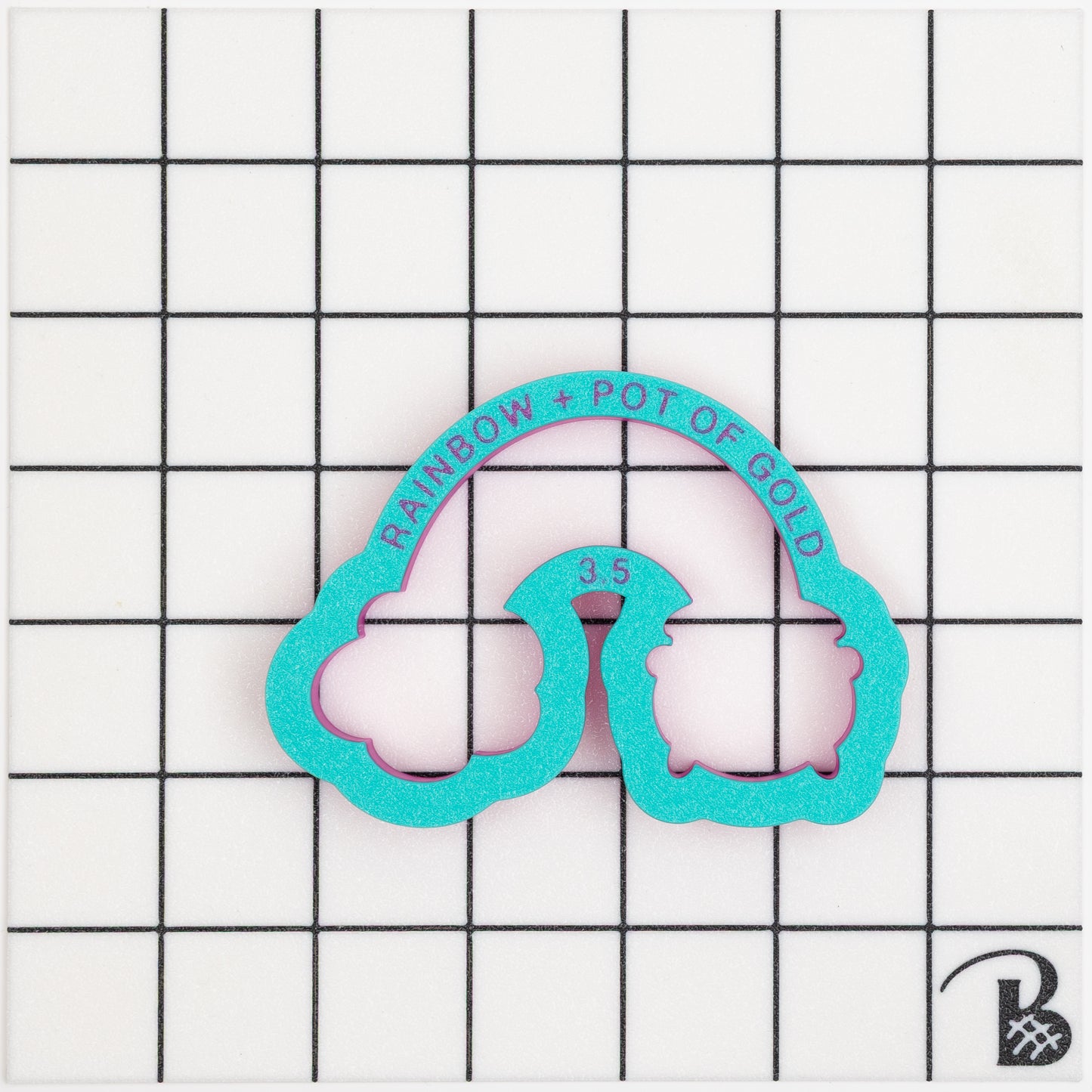 Pot of Gold at End of the Rainbow Cookie Cutter