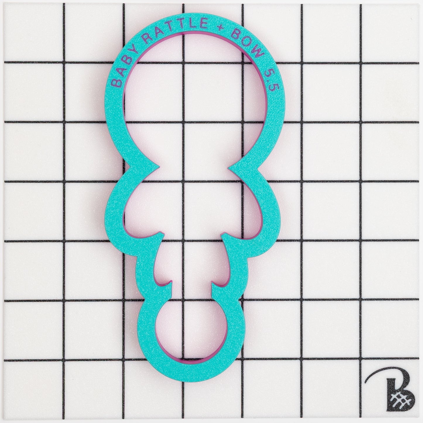Baby Rattle with Bow Cookie Cutter