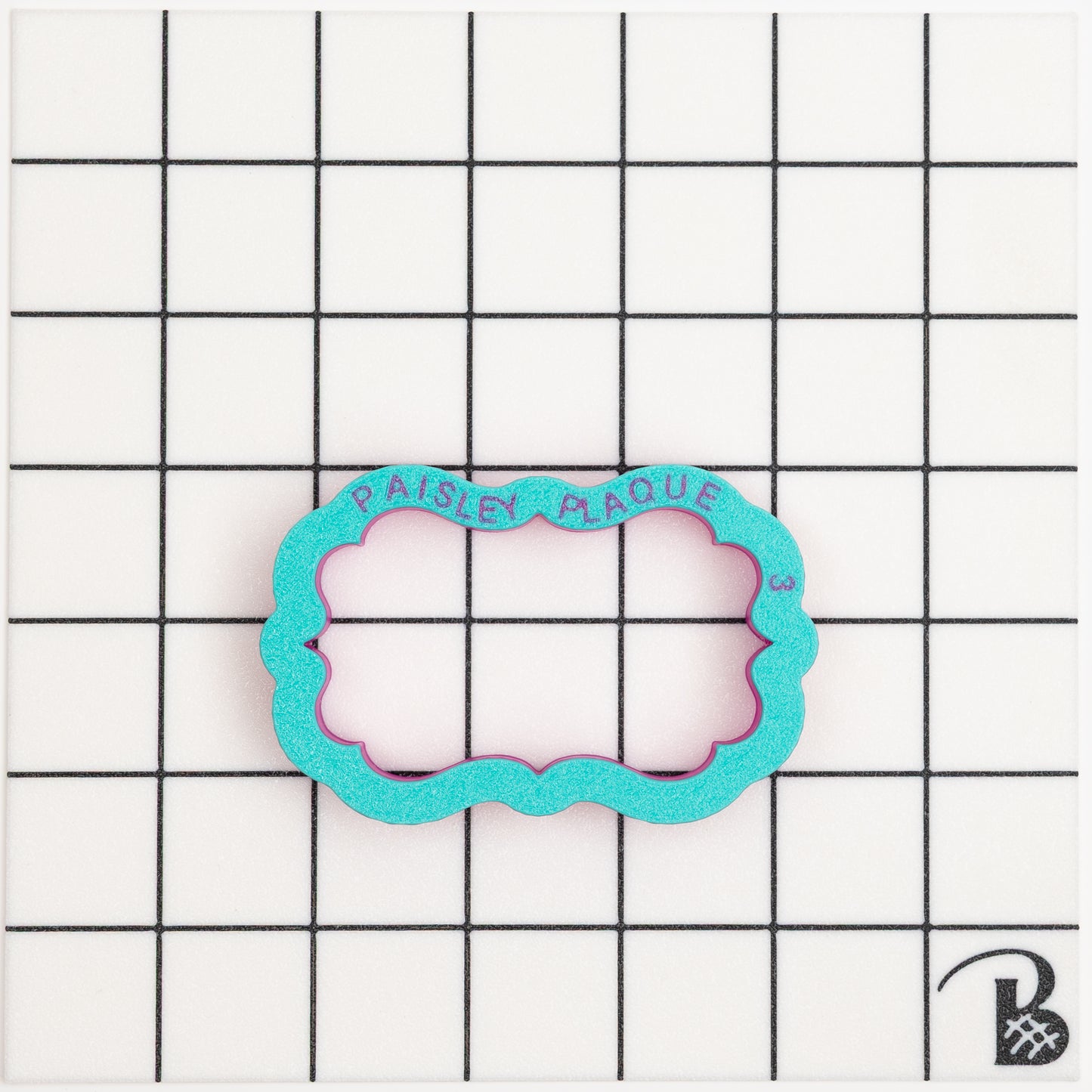 Skinny Paisley Plaque Cookie Cutter (recommend sizing up)