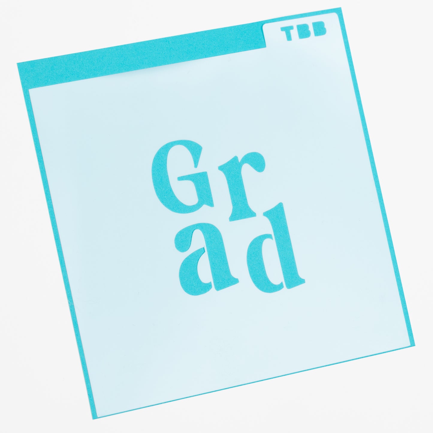 Grad Block Text Cookie Cutter (optional Stencil)