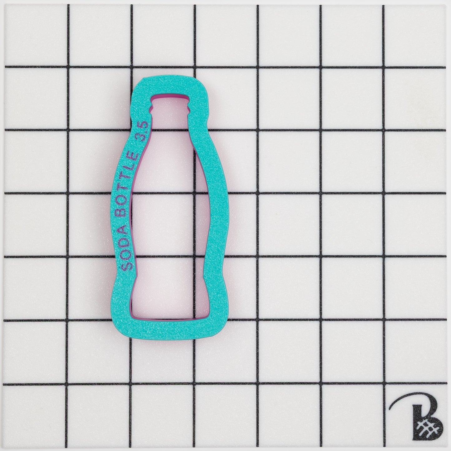 Glass Soda Bottle Cookie Cutter (recommend sizing up)