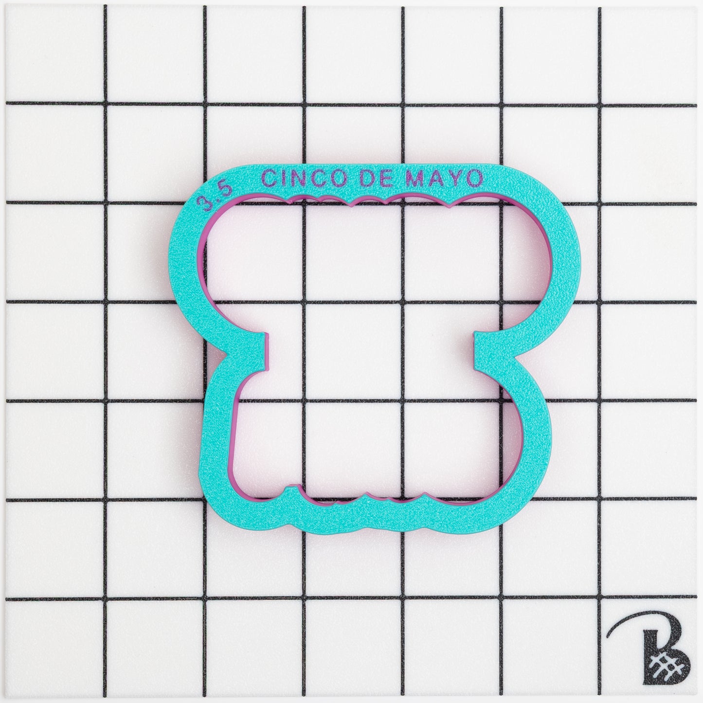 Cinco De Mayo Plaque Cookie Cutter (With or Without Stencil)
