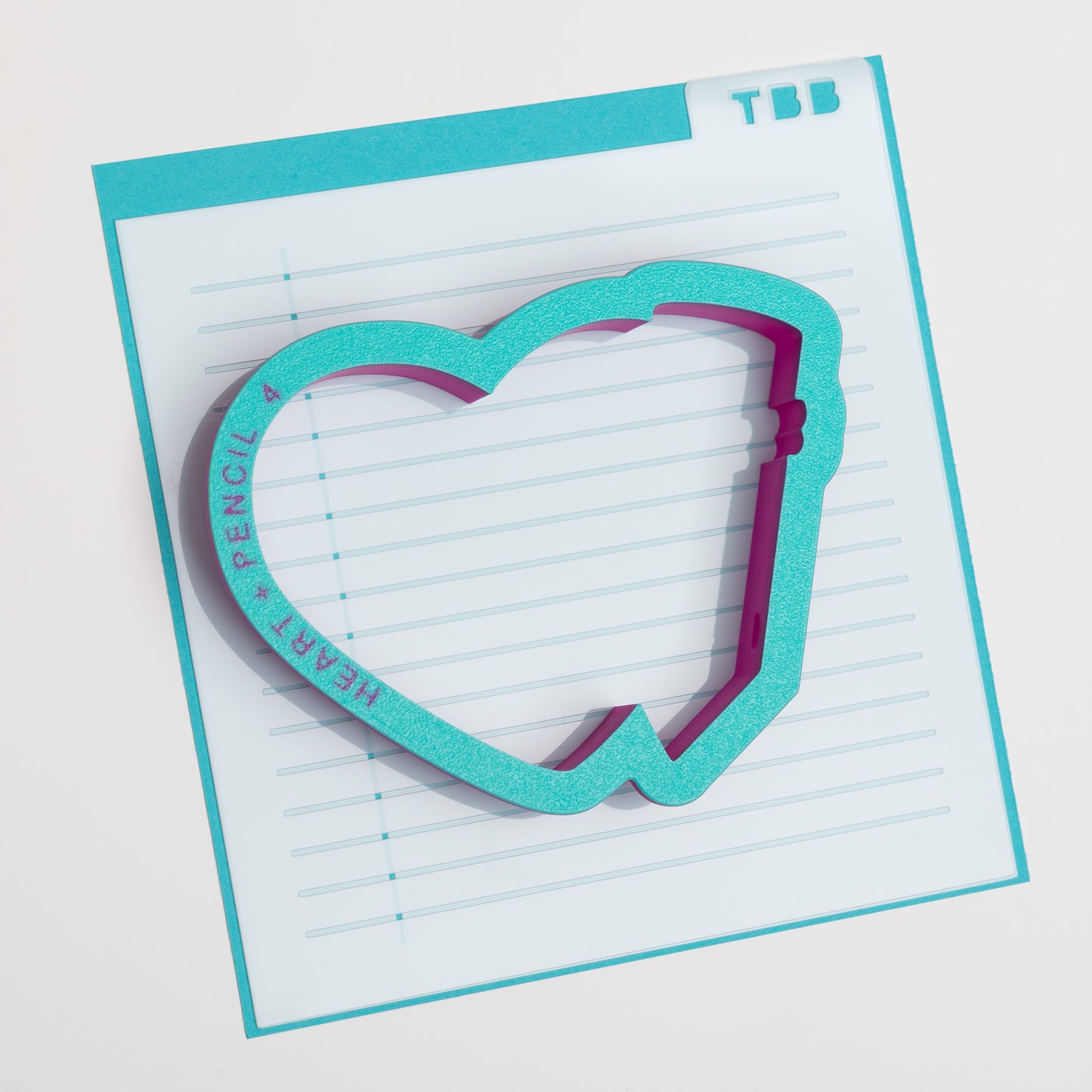 Teacher Appreciation Note Plaque Cookie Cutter (optional 2 part paper stencil)