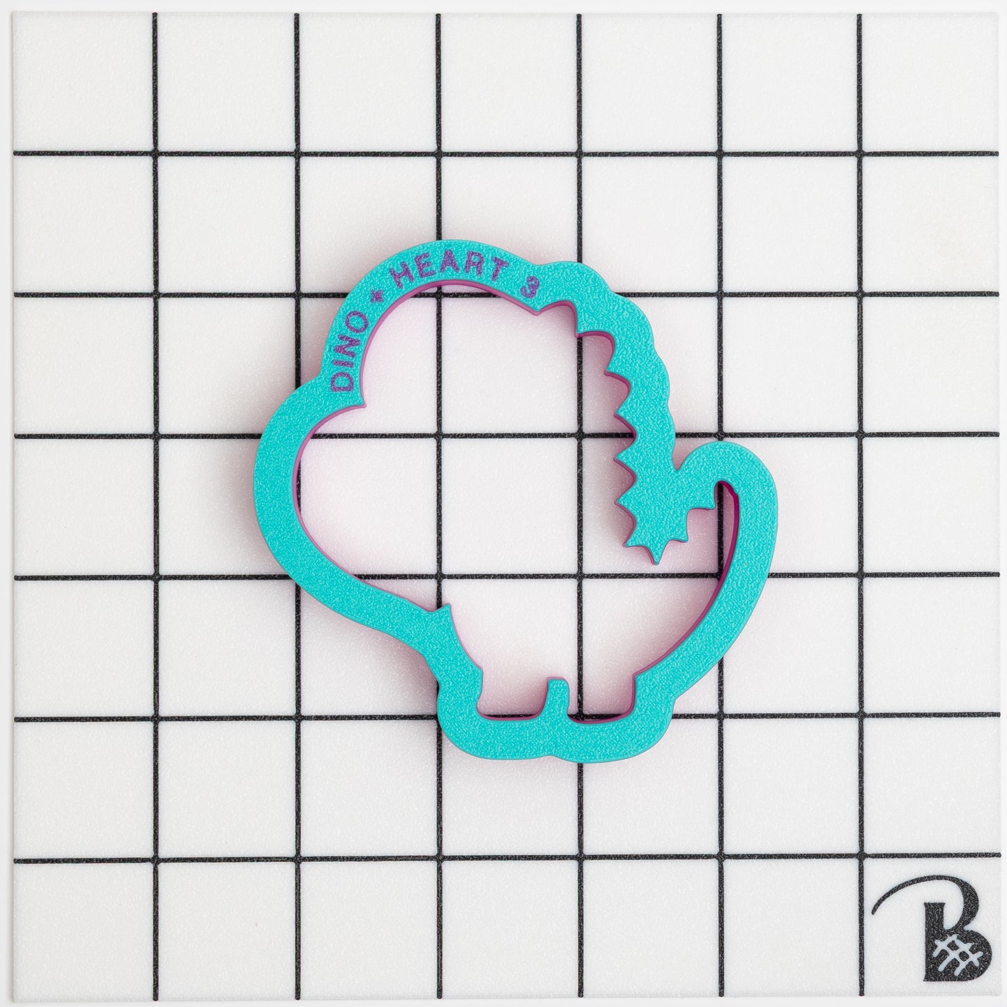 Dinosaur Holding Heart Cookie Cutter | Dino Valentine