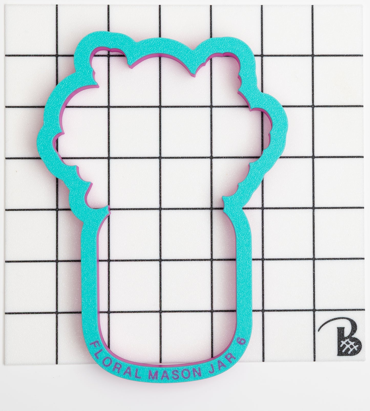 Floral Mason Jar Cookie Cutter