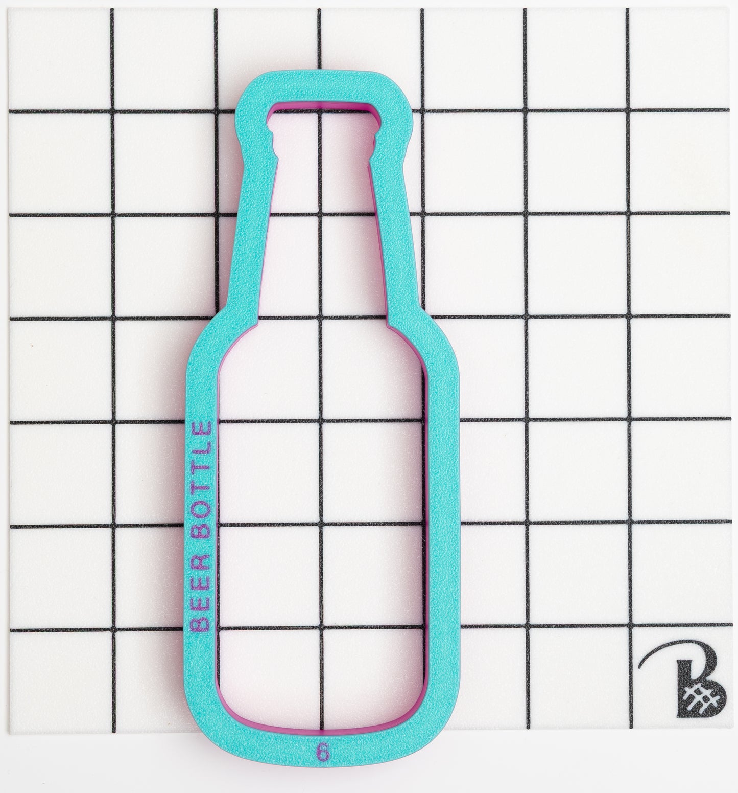 Glass Beer Bottle Cookie Cutter (recommend sizing up)