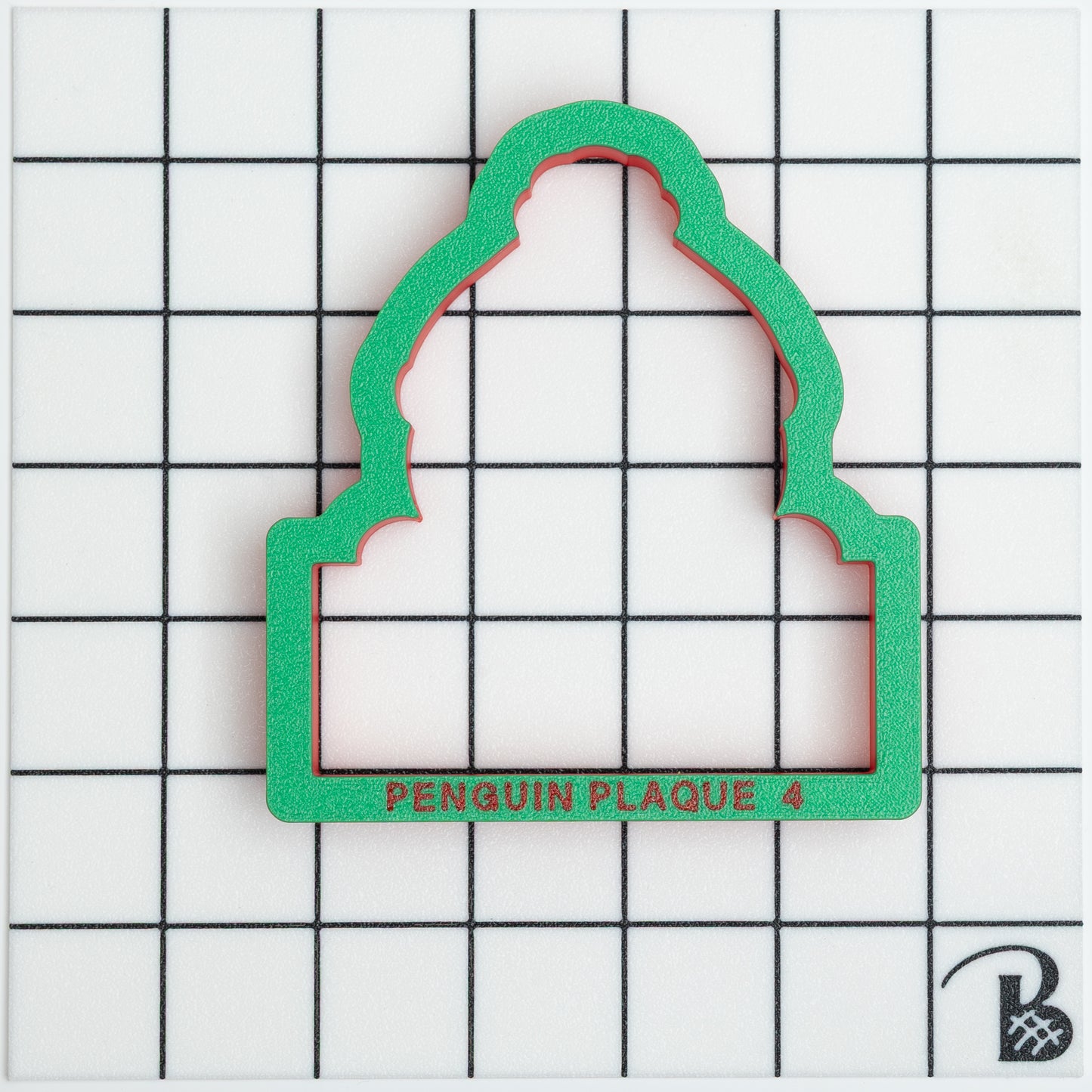 Penguin with Santa hat  Personalization Name Plaque Cookie Cutter
