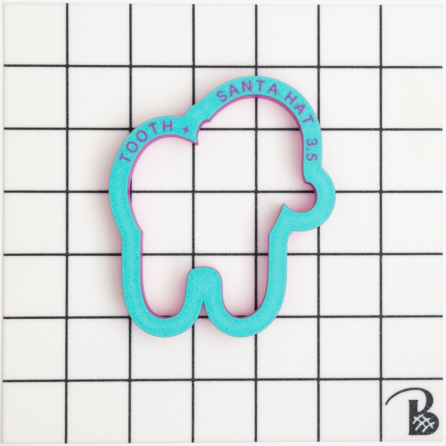 Tooth with Santa Hat Cookie Cutter