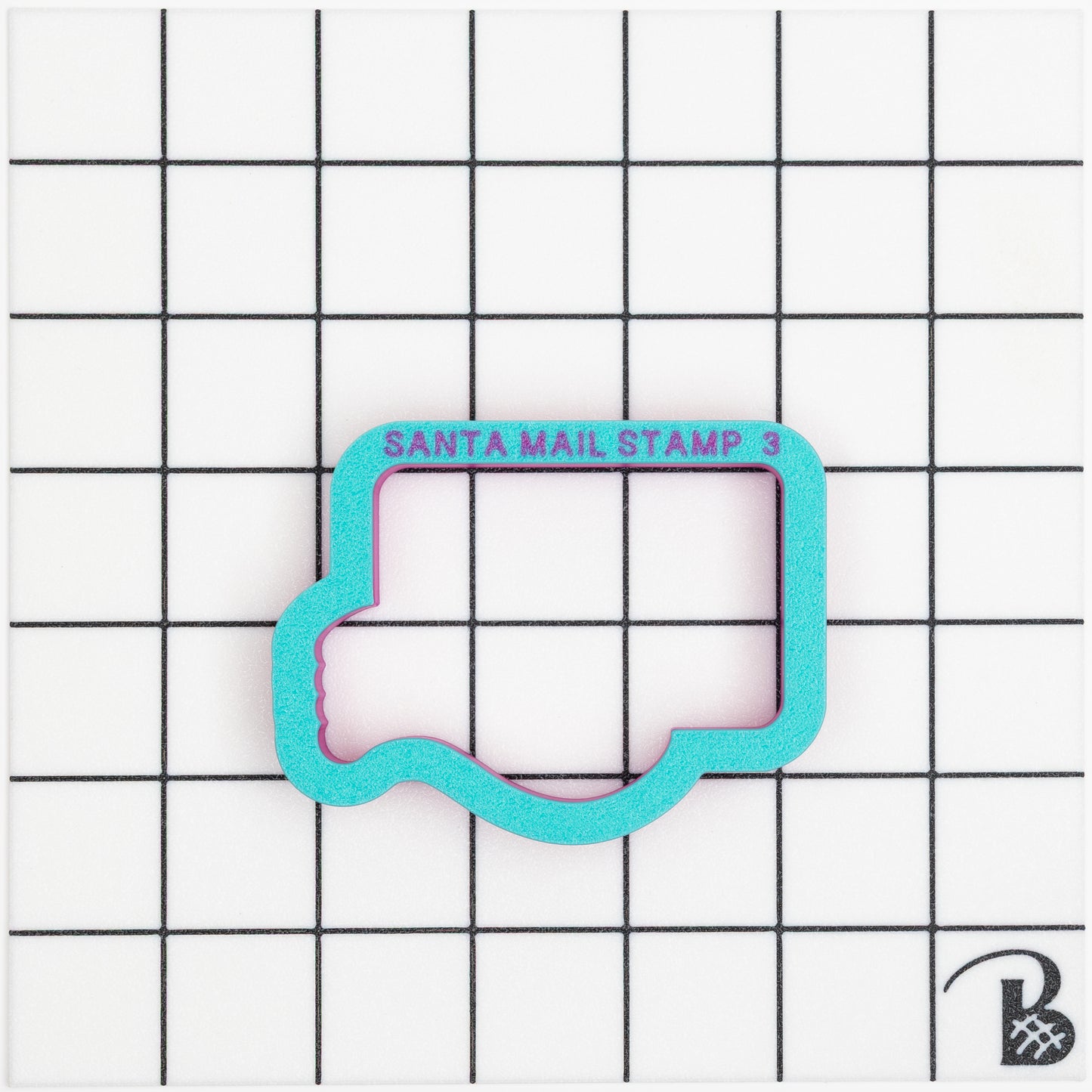 Santa Mail Stamp Cookie Cutter (recommend sizing up)