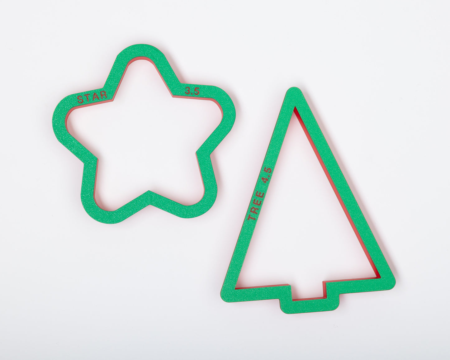 8 'Slice' Christmas Tree & Star Cookie Platter Set (Comes with 2 Cutters)