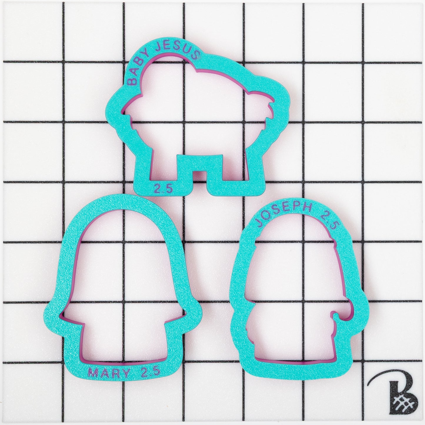 Mary, Baby Jesus and Joseph Cookie Cutter Set