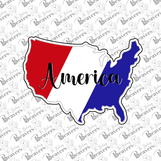 United States Map Cookie Cutter (recommend sizing up)