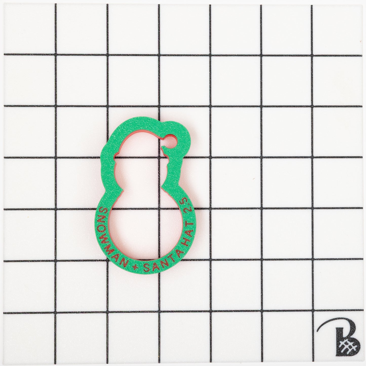Snowman with Santa Hat Cookie Cutter (recommend sizing up)