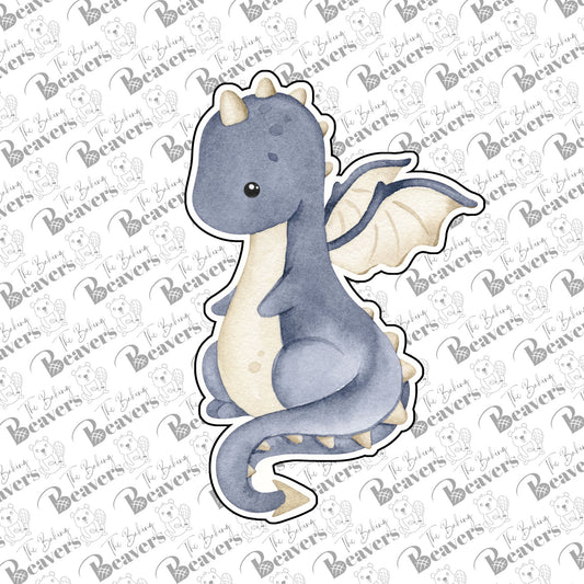 Dragon (sitting) Cookie Cutter (recommend sizing up) (updated)