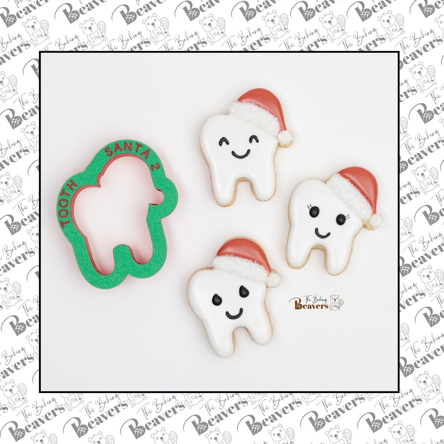 Tooth with Santa Hat Cookie Cutter