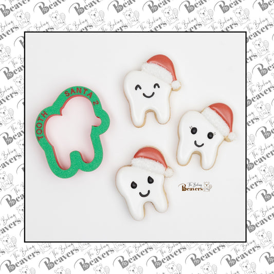 Tooth with Santa Hat Cookie Cutter