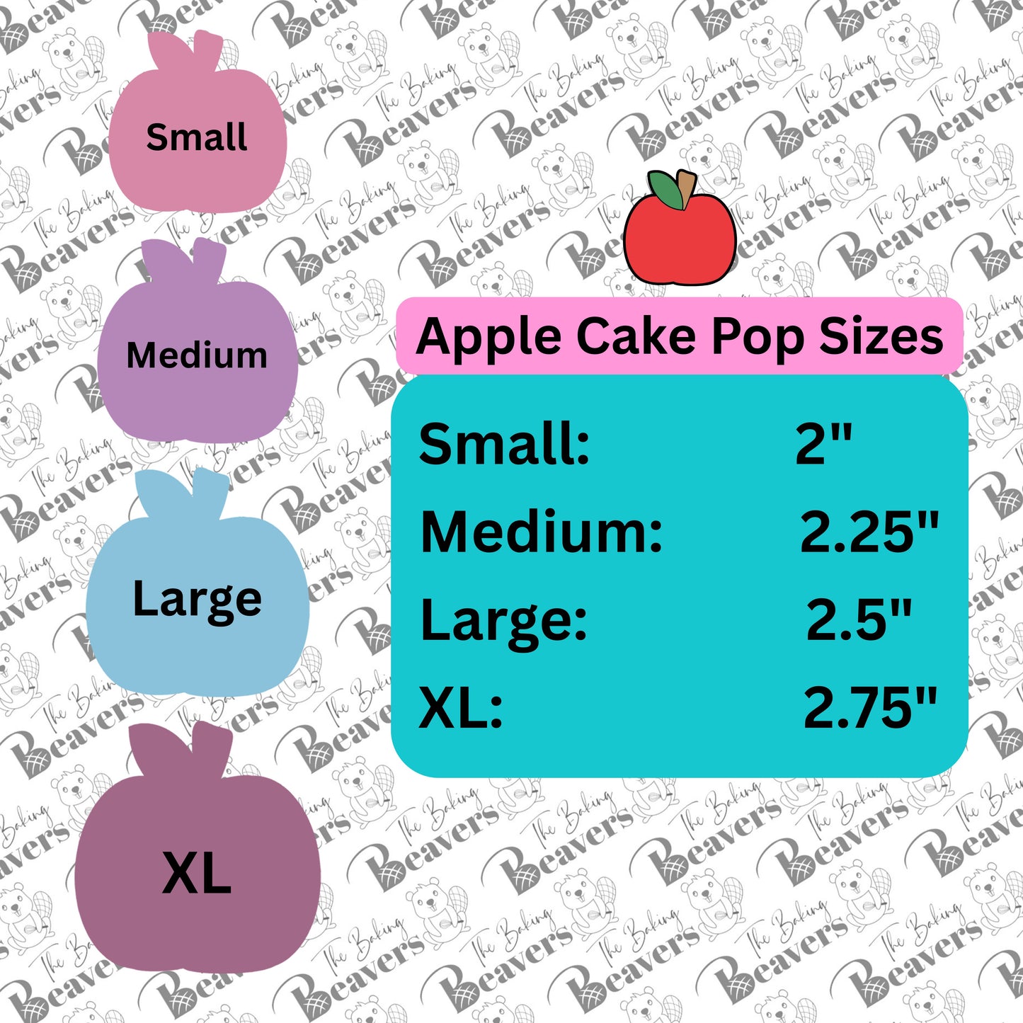 Apple Cake Pop Set (Cutter, Popper and Tray)