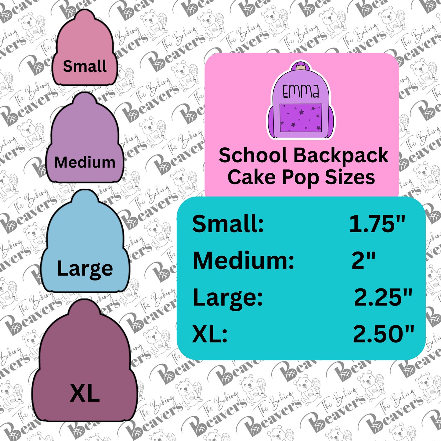 School Backpack Cake Pop Set (Cutter, Popper and Tray)