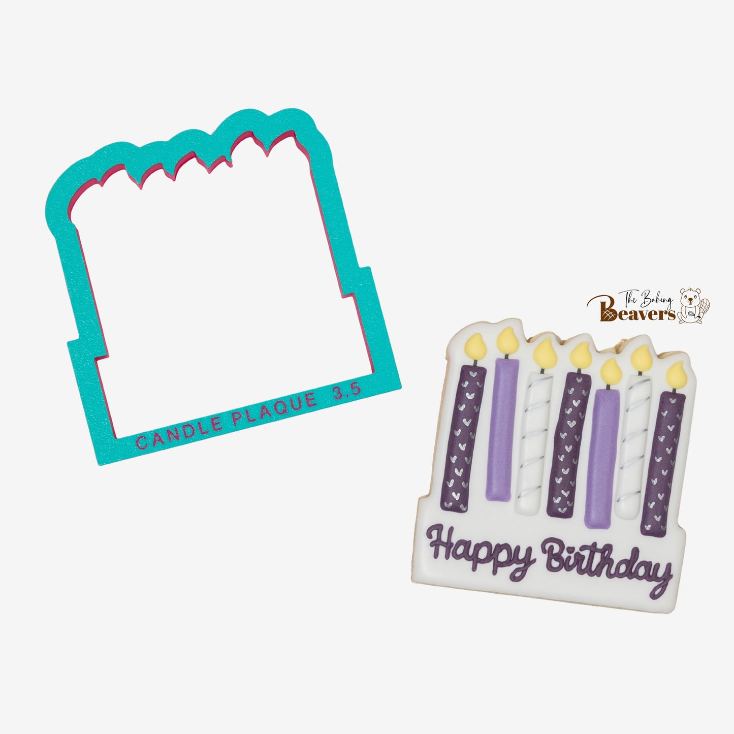 Birthday Candles with Plaque Cookie Cutter