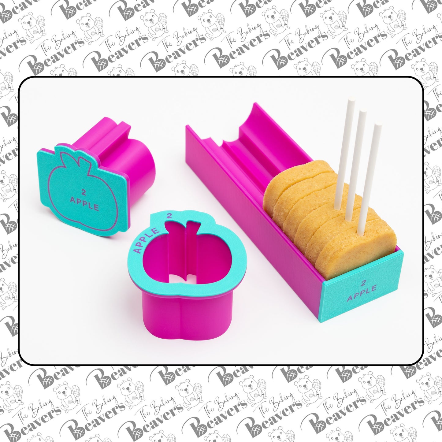 Apple Cake Pop Set (Cutter, Popper and Tray)