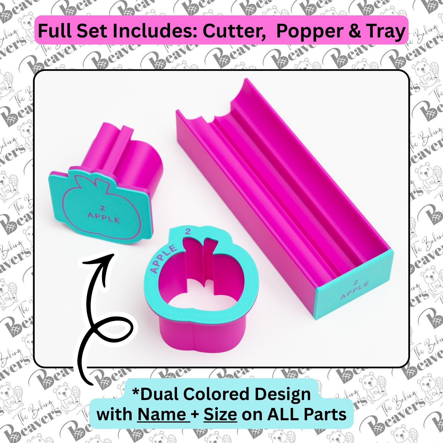 Apple Cake Pop Set (Cutter, Popper and Tray)